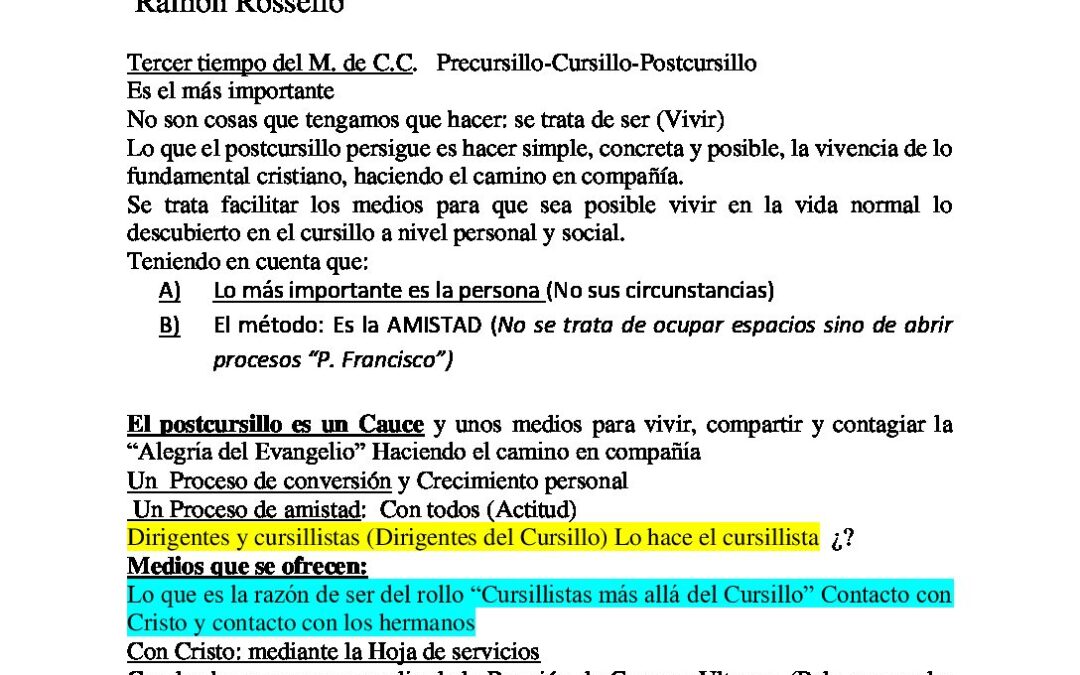 Postcursillo – Ramon Rossello (1)