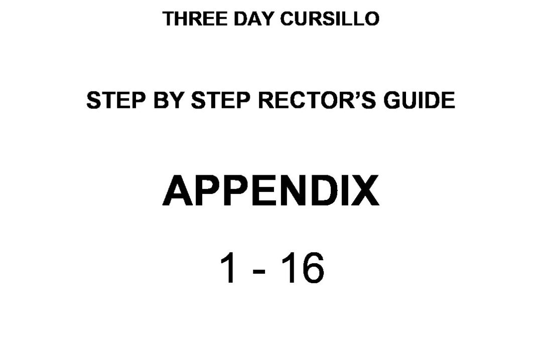 Three Day APPENDIX SByStep FINAL June 11.2019