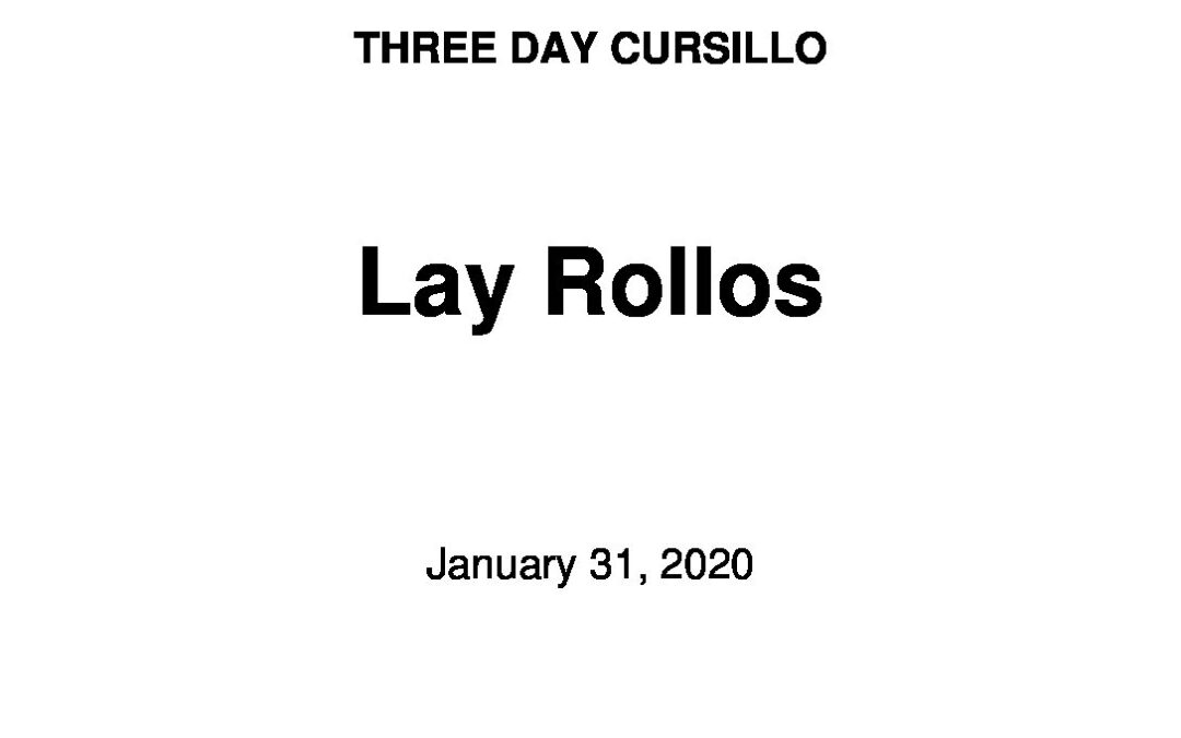 Three Day LAY ROLLOS March.10 update Jan.2020 rev