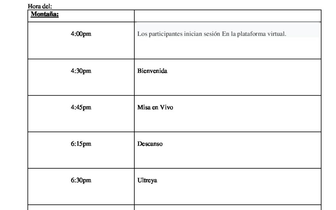 Virtual Encounter Mountain TZ Spanish